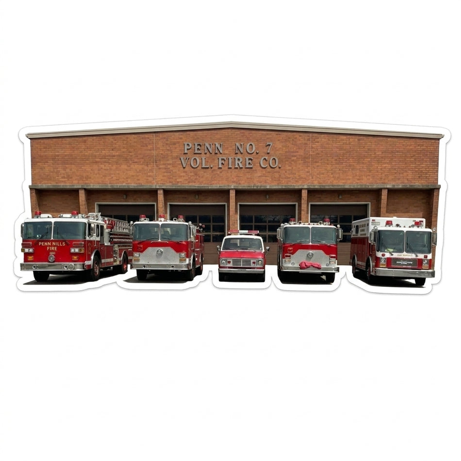 Penn Hills Fire Station Window or Helmet Decal
