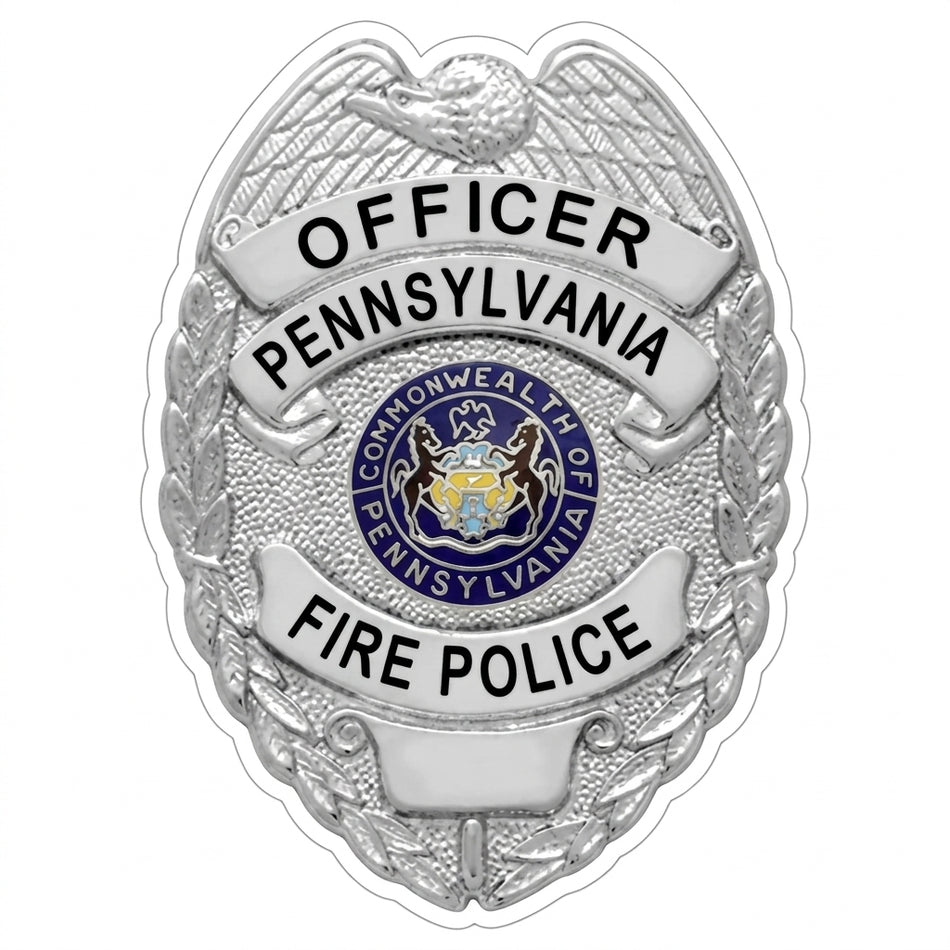 Officer PA Fire Police Window/Helmet Decal or MAGNET