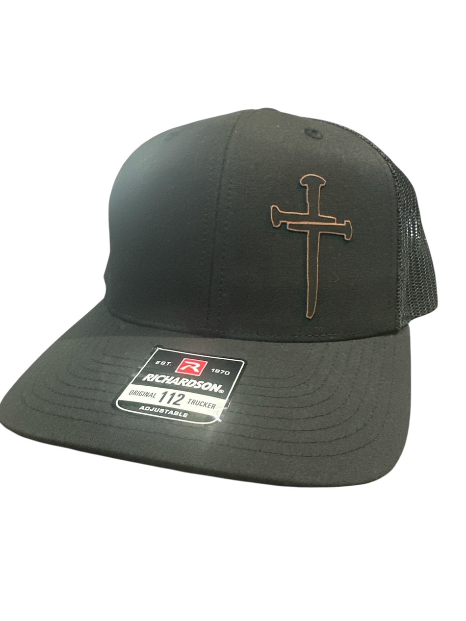 Flexfit Jesus 3 Nail Cross Black Snapback OR FLEX FIT Hat with Free 4" Decal Machine Washable Comfortable Fit for Men Women