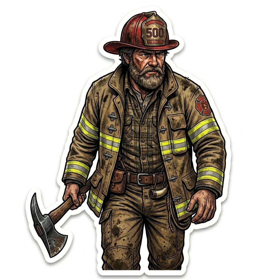 Pioneer Firefighter 500 Helmet Window/Helmet Decal or MAGNET