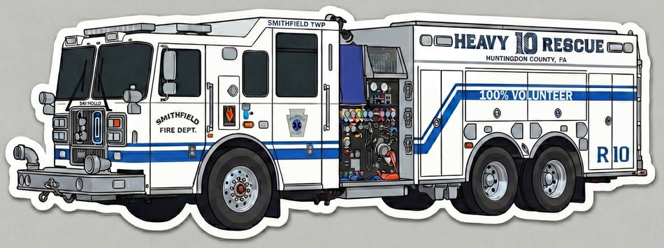 Smithfield TWP Rescue Window or Helmet Decal Powercall