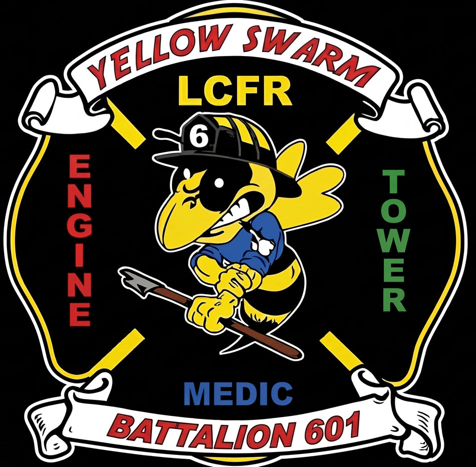 Ashburn Yellow Swarm Window/Helmet Decal or MAGNET Powercall