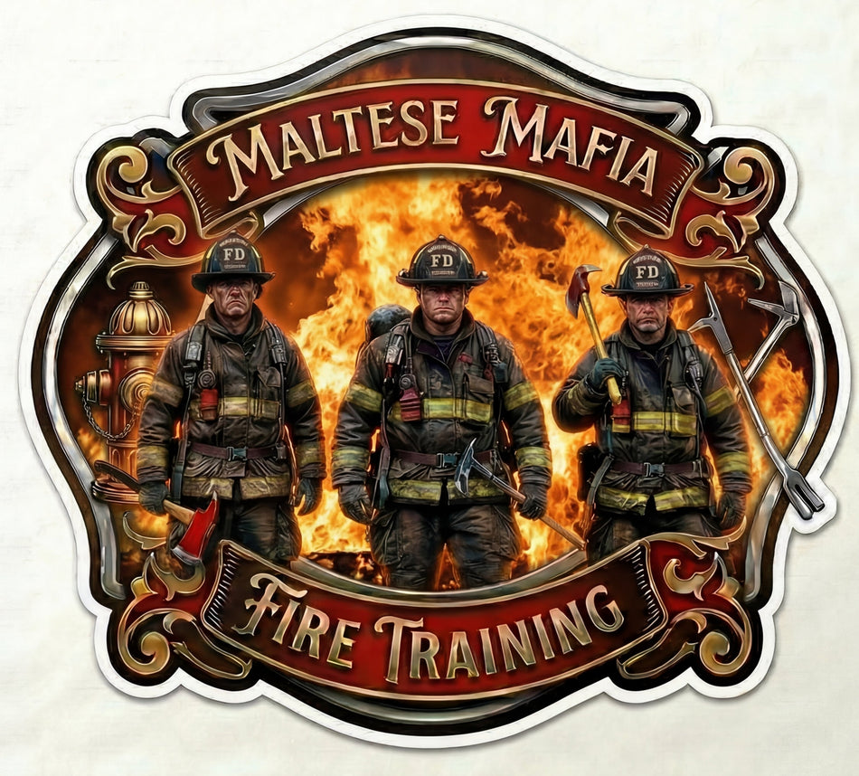 Maltese Mafia Fire Training Window/Helmet Decal or MAGNET TT