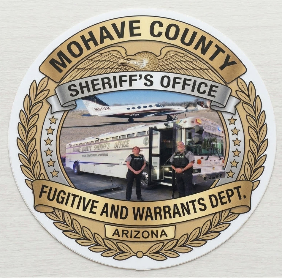 Mohave County Fugitive Helmet Window/Helmet Decal or MAGNET TT