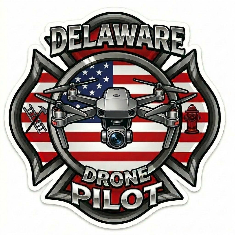 Delaware Drone Pilot Window/Helmet Decal or MAGNET