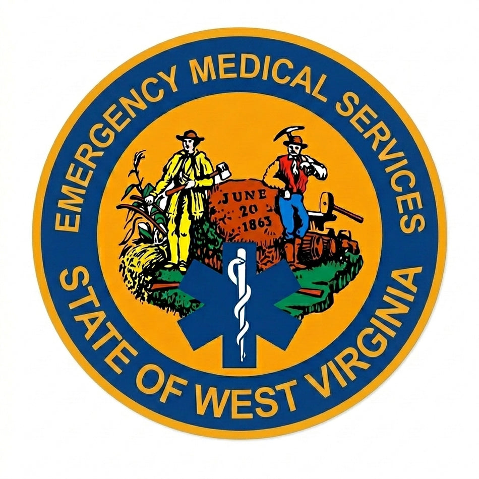 State of West Virginia Medical Services Window/Hardhat Decal