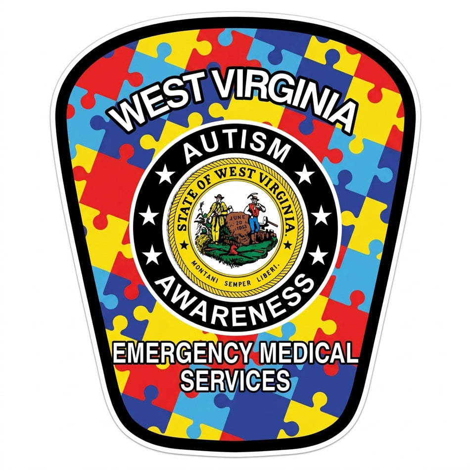 West Virginia Medical Services Autism window/Hardhat Decal
