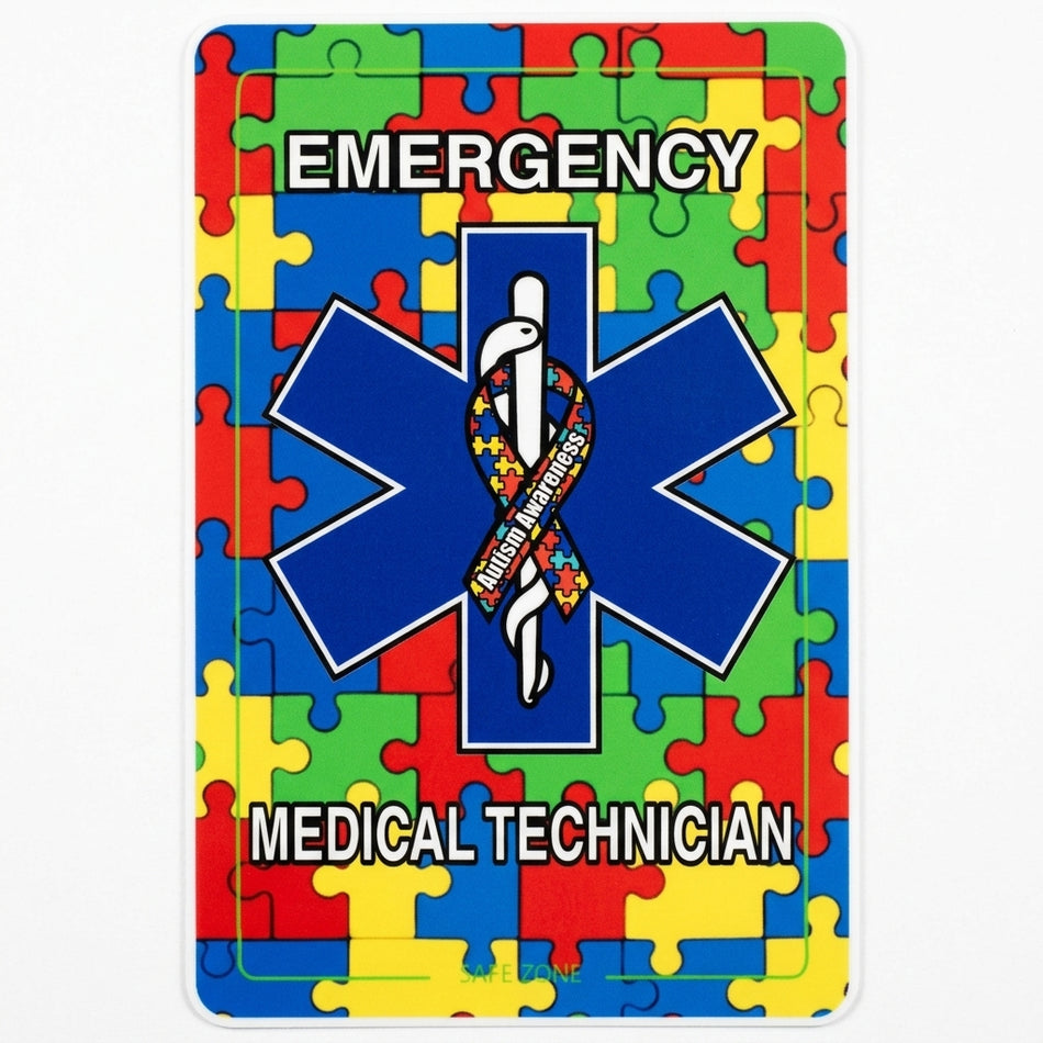 West Virginia EMS Flag Autism Window/Hardhat Decal