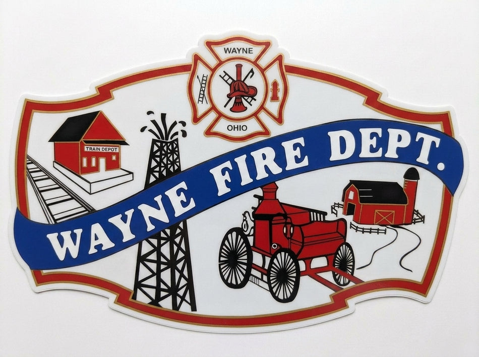 Wayne Fire Department Window or Helmet Decal