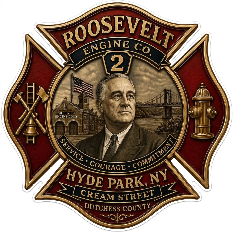 Roosevelt Hyde Park NY Window/Hardhat Decal