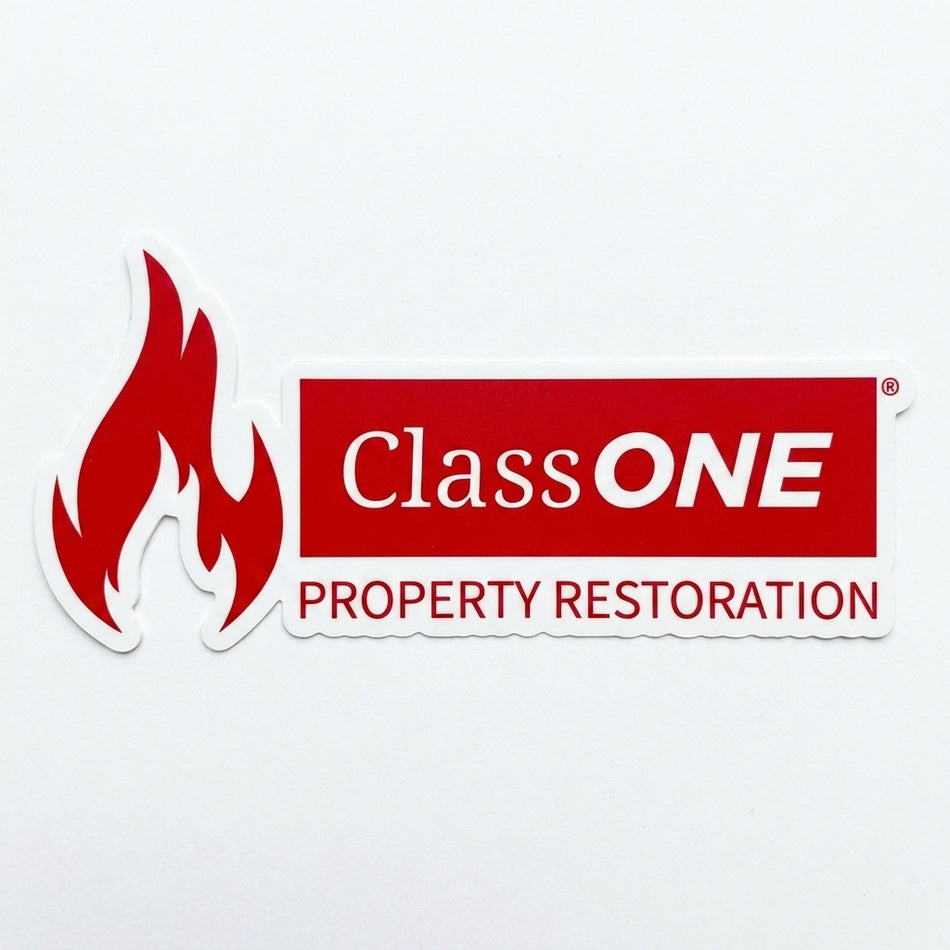 Class One Property Restorations Window or Helmet Decal