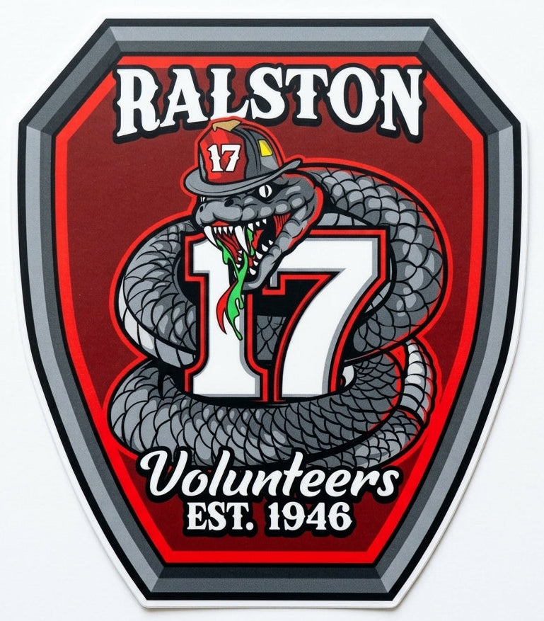 Ralston Volunteers Fire Dept. Window/Hardhat Decal