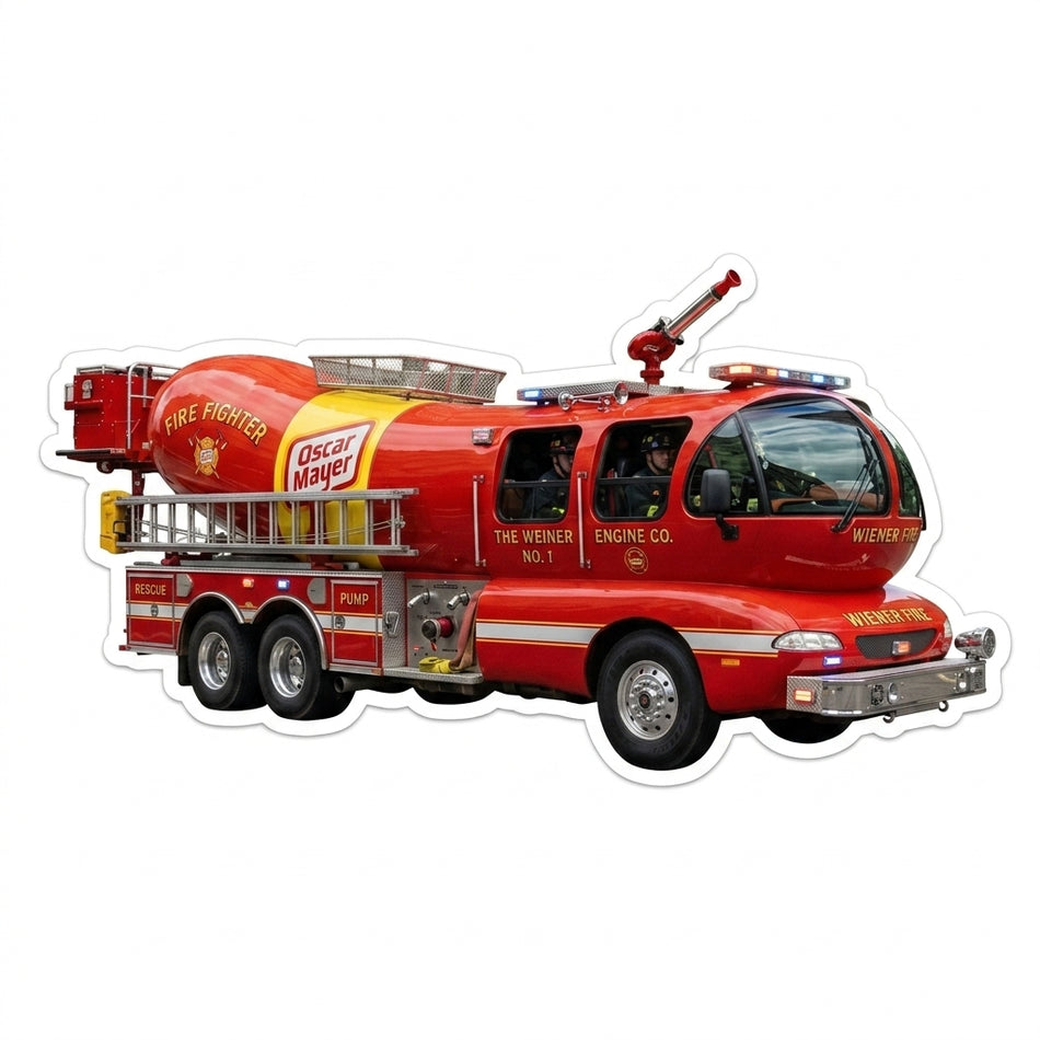 Wiener Fire Department Firetruck Window or Helmet Decal