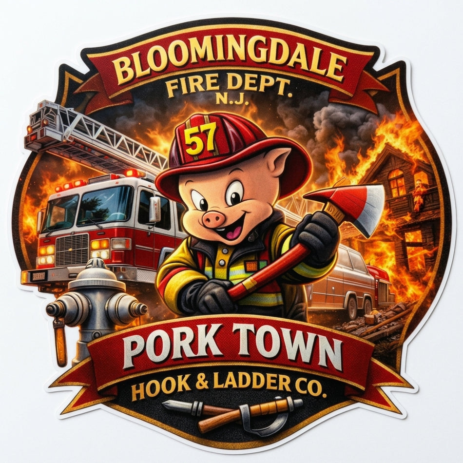 Bloomingdale Fire Department NJ Window/Hardhat Decal