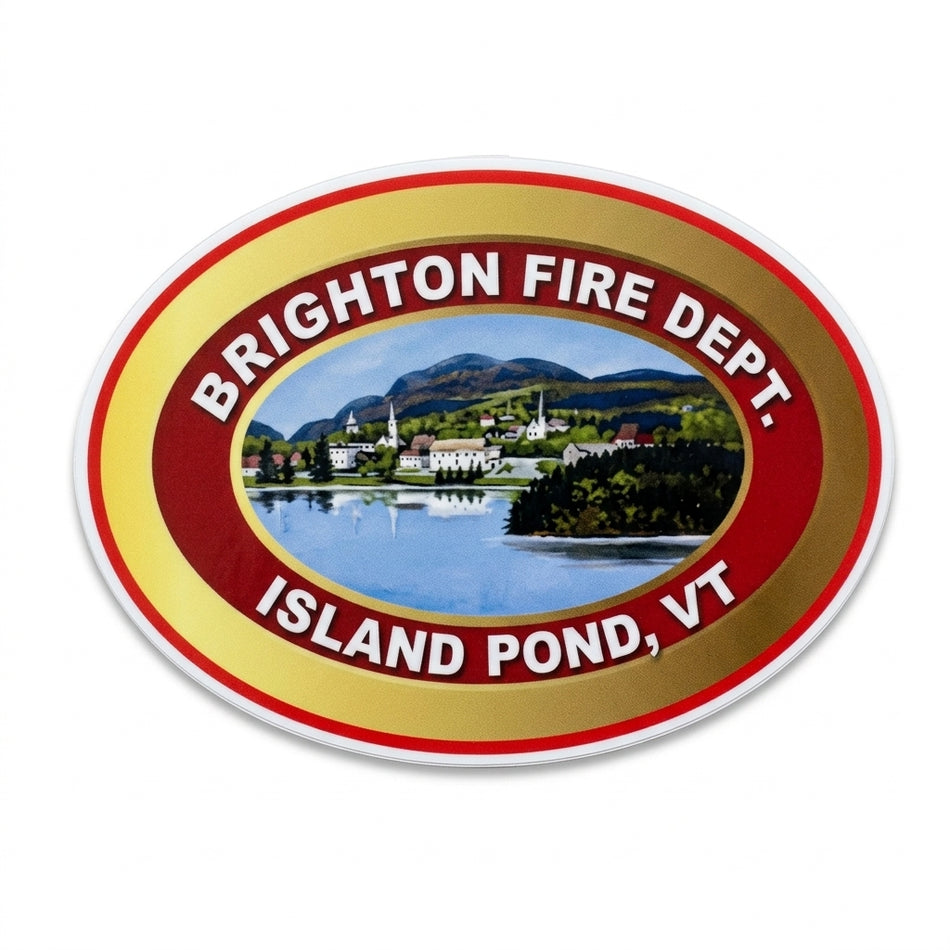 Brighton Fire Department Vermont Window or Helmet Decal