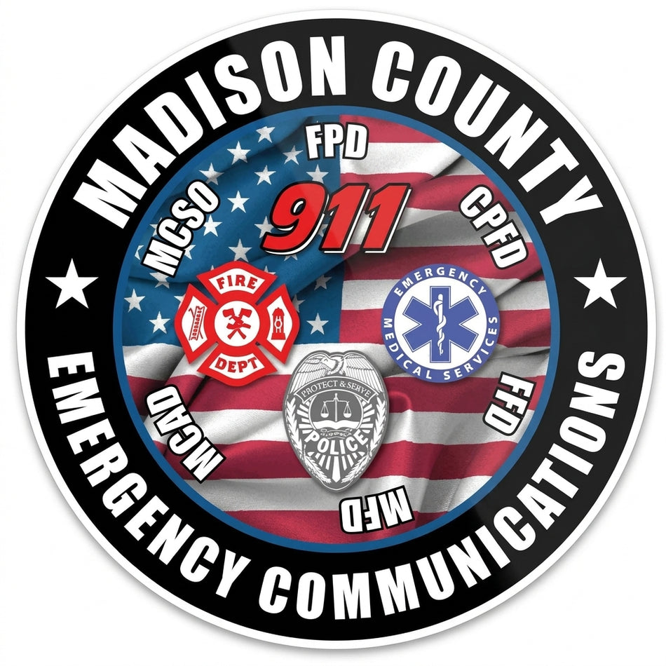 Madison County Communications Window/Hardhat Decal