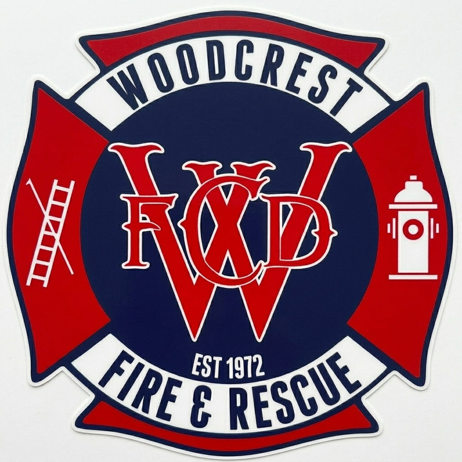 Woodcrest Fire Rescue Window/Hardhat Decal