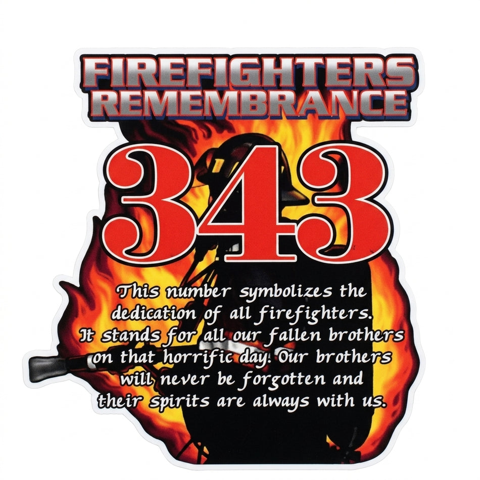 Rememberence 343 Window/Hardhat Decal