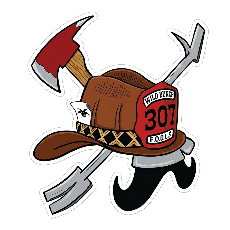 Wild Bunch Fools 307 Window/Hardhat Decal