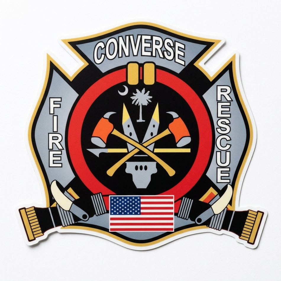 Converse Fire and Rescue Window/Hardhat Decal