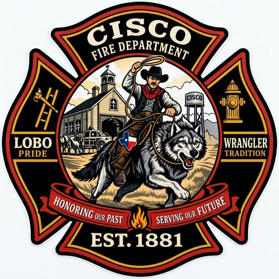 Cisco Fire Department Window/Hardhat Decal