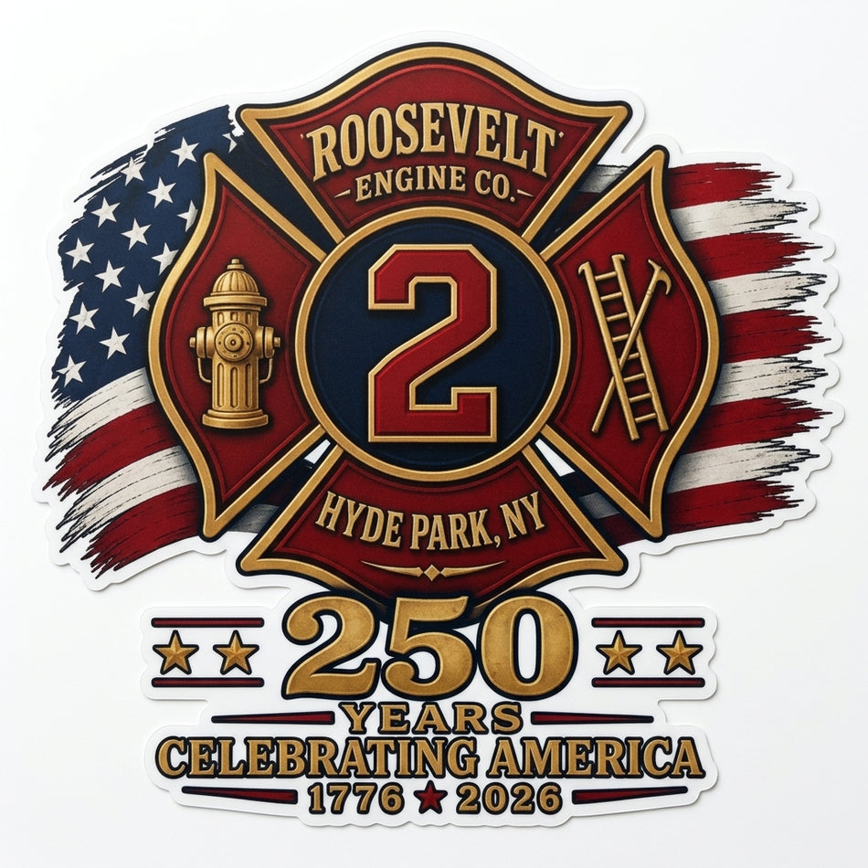 Roosevelt 250th Maltese Flag Window/Hardhat Decal