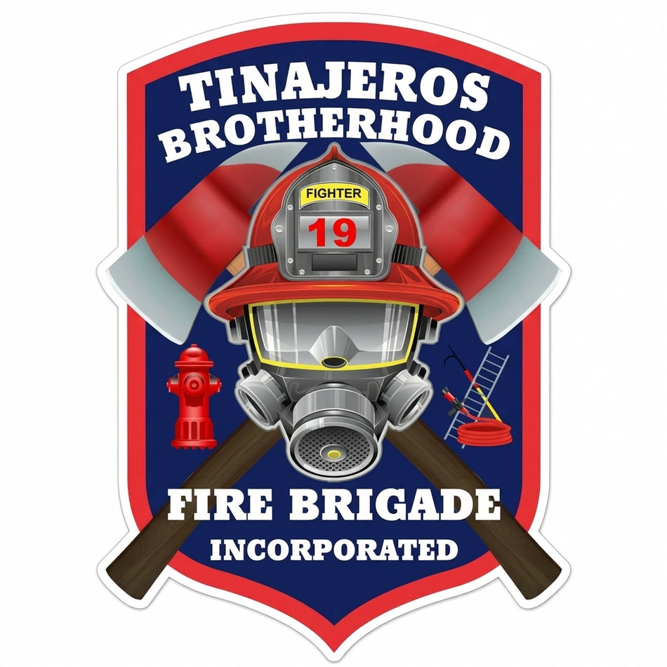 Tinajeros Brotherhood Fire Brigade Window/Hardhat Decal