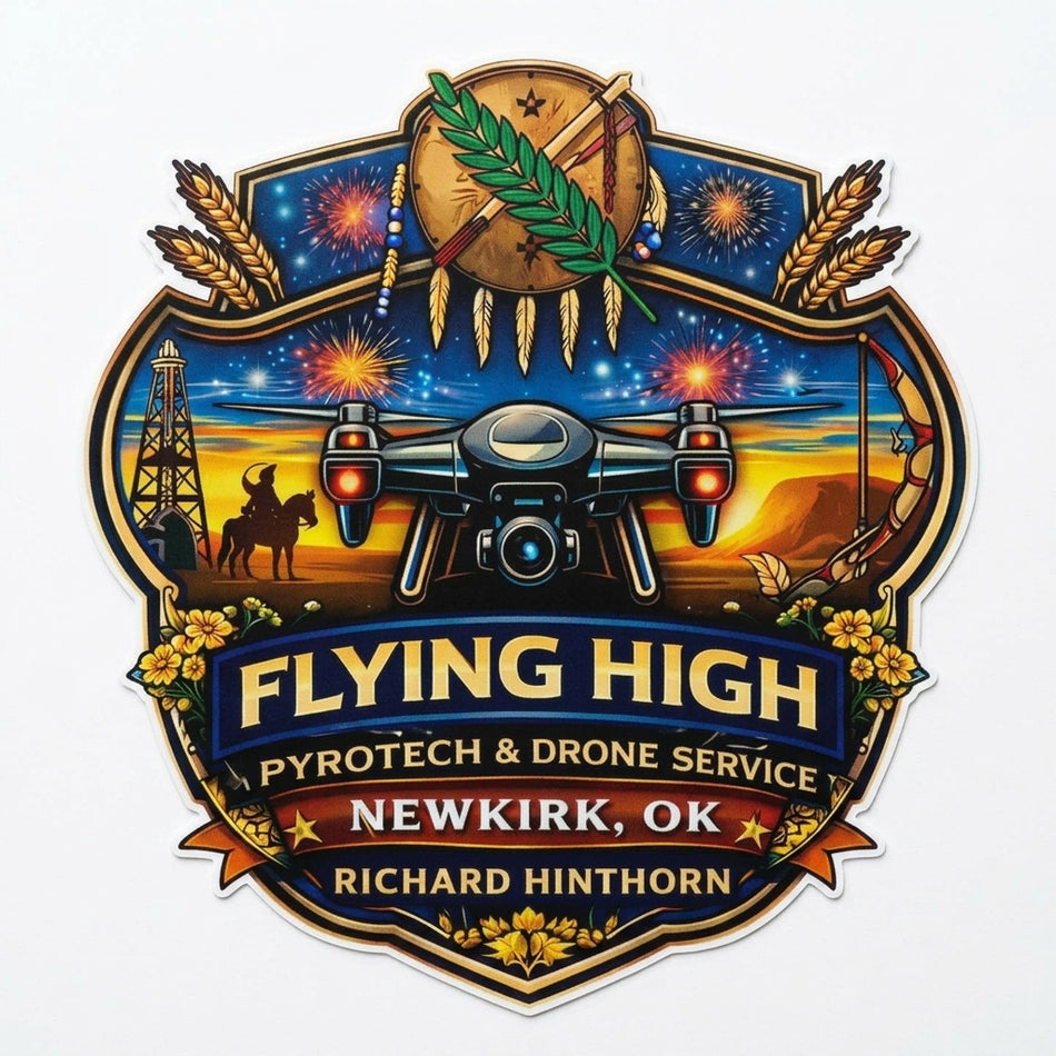 Flying High Newkirk, OK Window/Helmet Decal or MAGNET