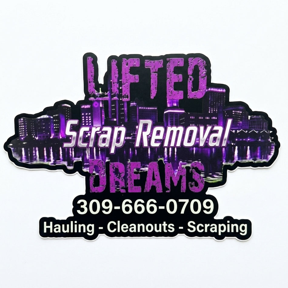 Lifted Scrap Removal Window or Helmet Decal