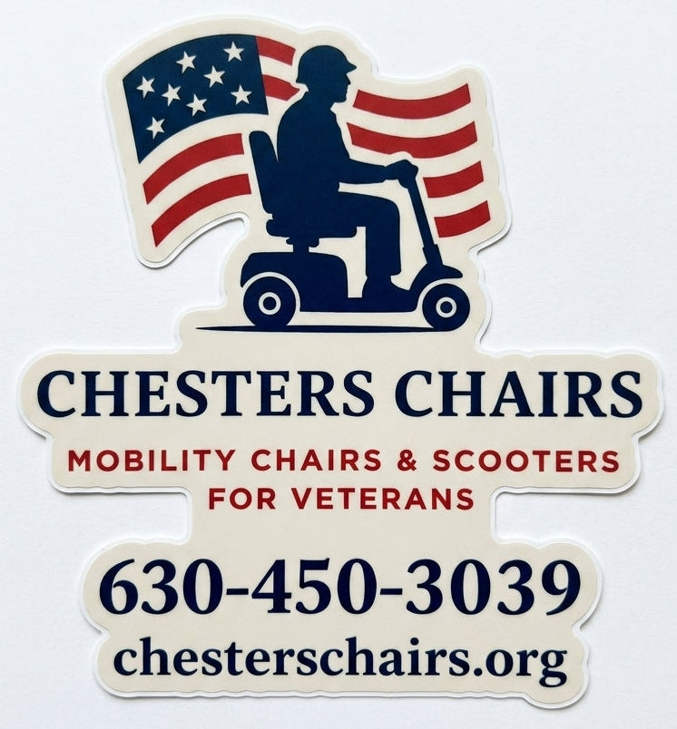 Chesters Chairs for Veterans Window/Hardhat Decal