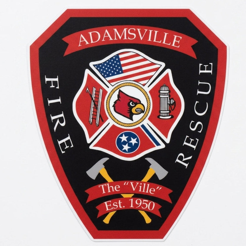 Adamsville Fire and Rescue Window/Hardhat Decal