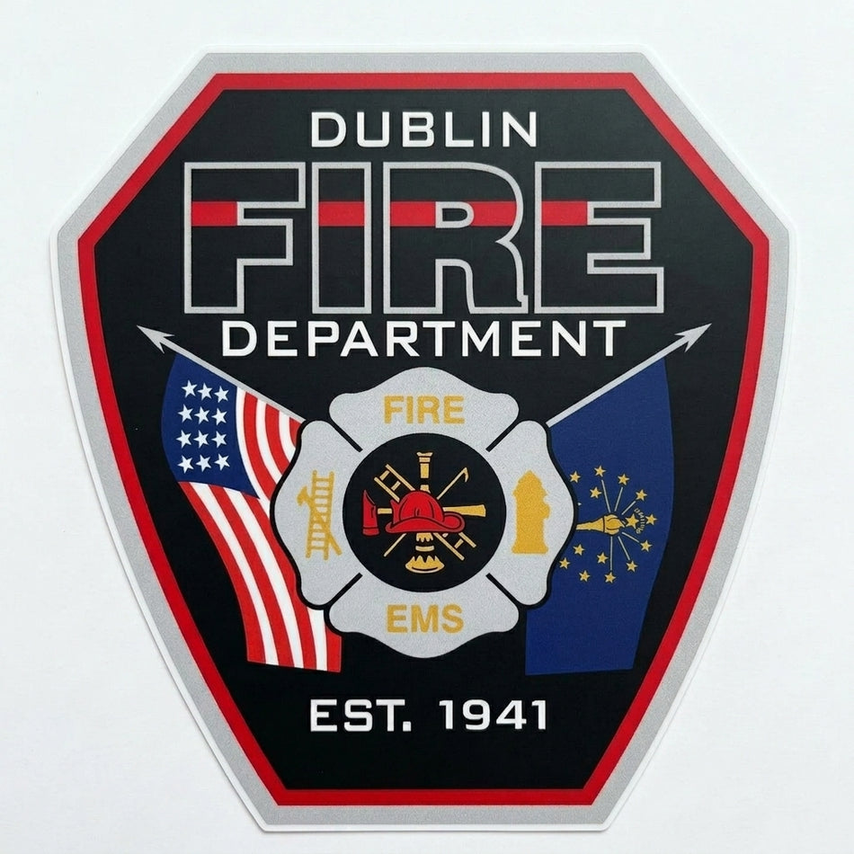 Dublin Fire Department Window/Hardhat Decal