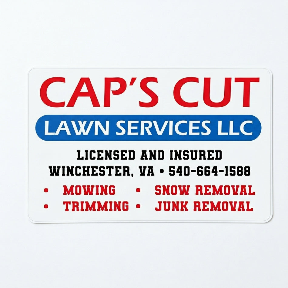 Caps Cut's Lawn Services Window or Helmet Decal