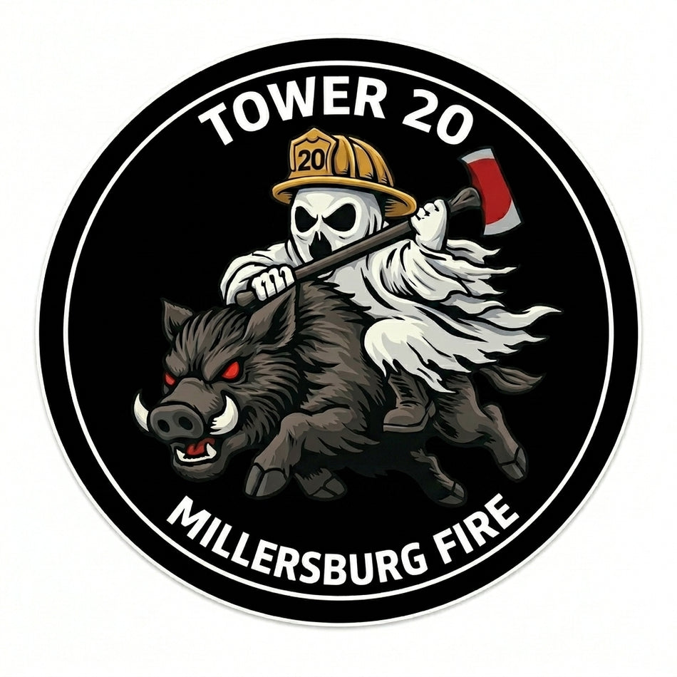 Tower 20 Millersburg Fire Window/Helmet Decal or MAGNET