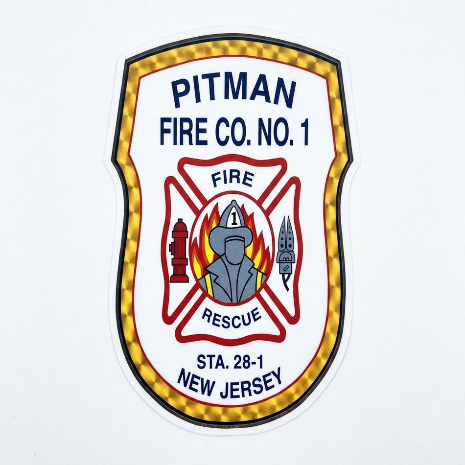 Pitman Fire Company #1 Window/Helmet Decal or MAGNET