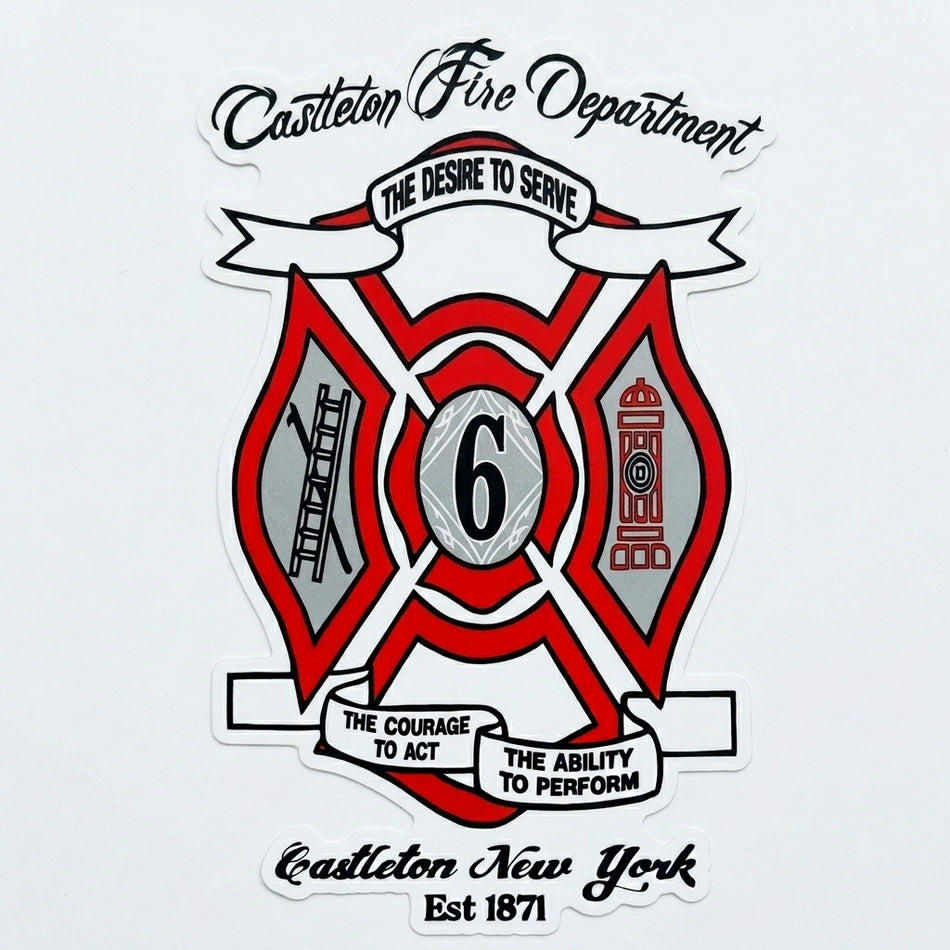 Castleton Fire Company Window/Helmet Decal or MAGNET