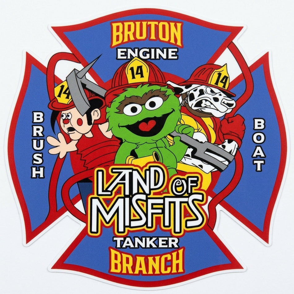 Bruton Land Of Misfit Window/Helmet Decal or MAGNET