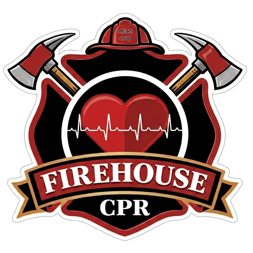 Firehouse CPR Maltese Window/Helmet Decal or MAGNET