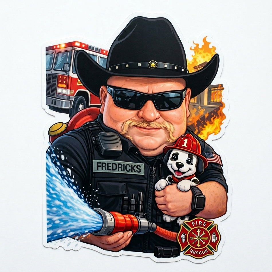 Terry Fredericks Dog Window/Helmet Decal or MAGNET
