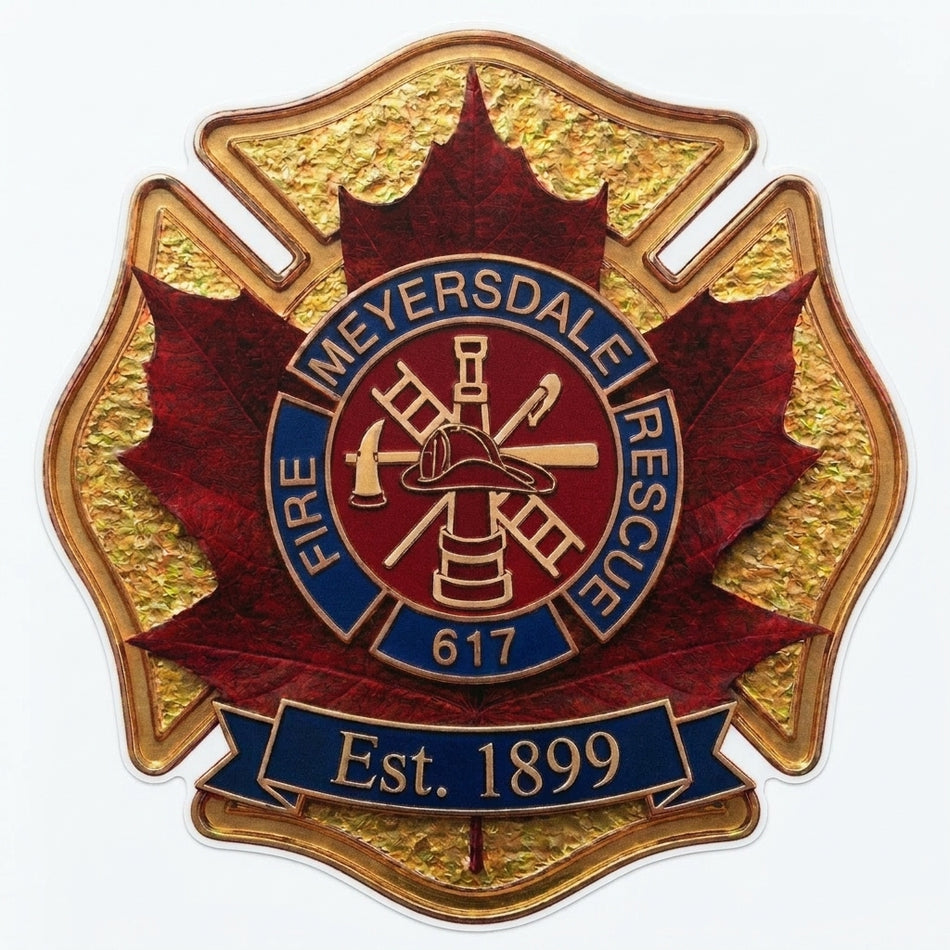 Meyersdale Fire Rescue Maltese Window/Helmet Decal or MAGNET