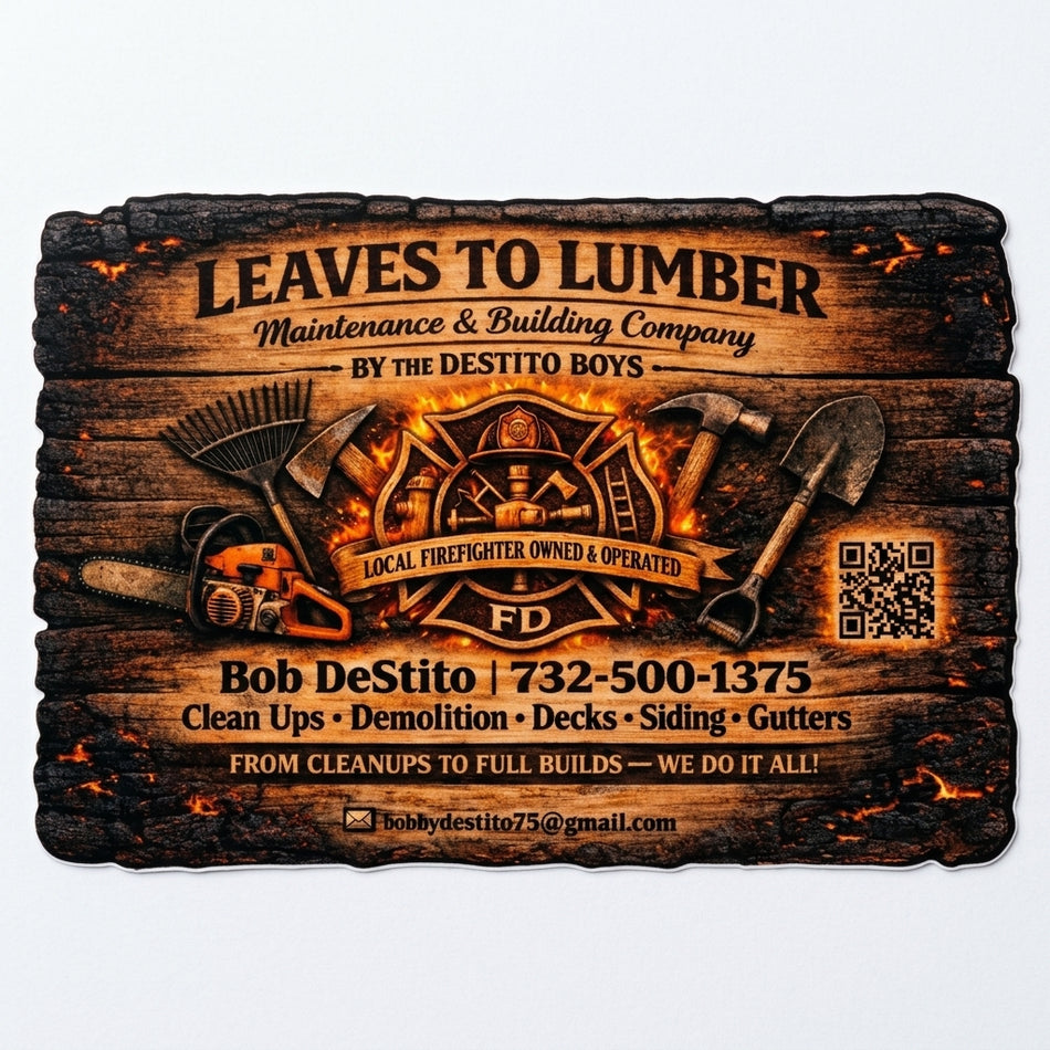 Leaves to Lumber Window or Helmet Decal