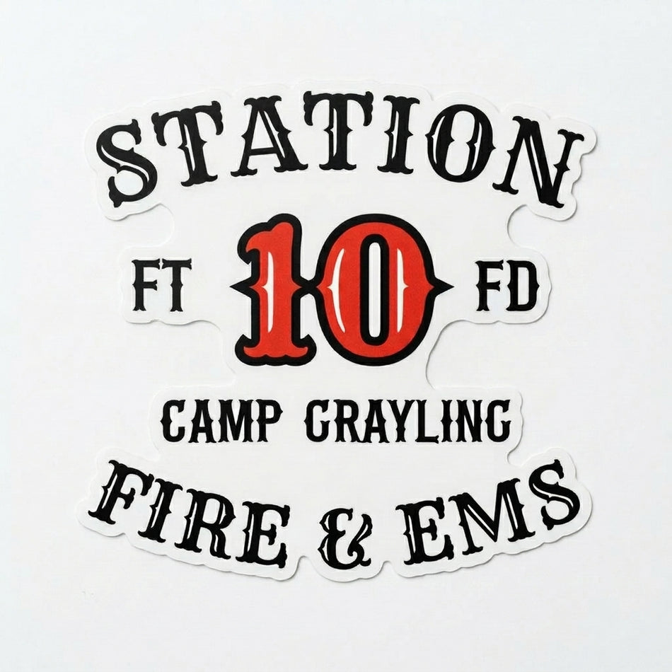 Station 10 FTFD Fire Department Window/Helmet Decal or MAGNET