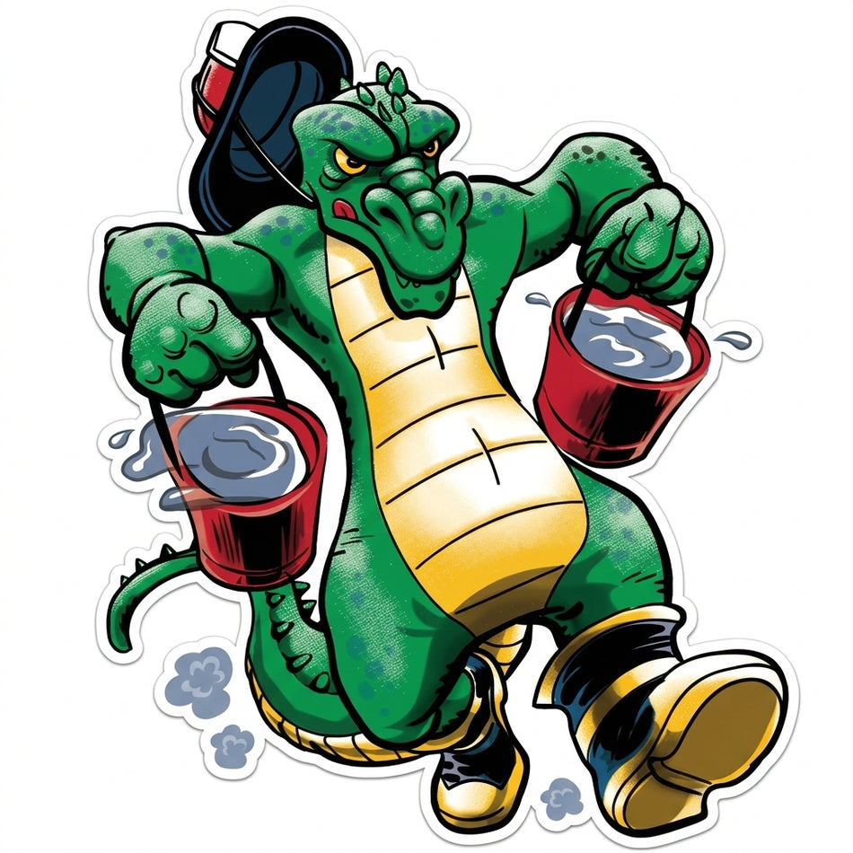 Dragon with Fire Helmet and Buckets Window/Helmet Decal or MAGNET