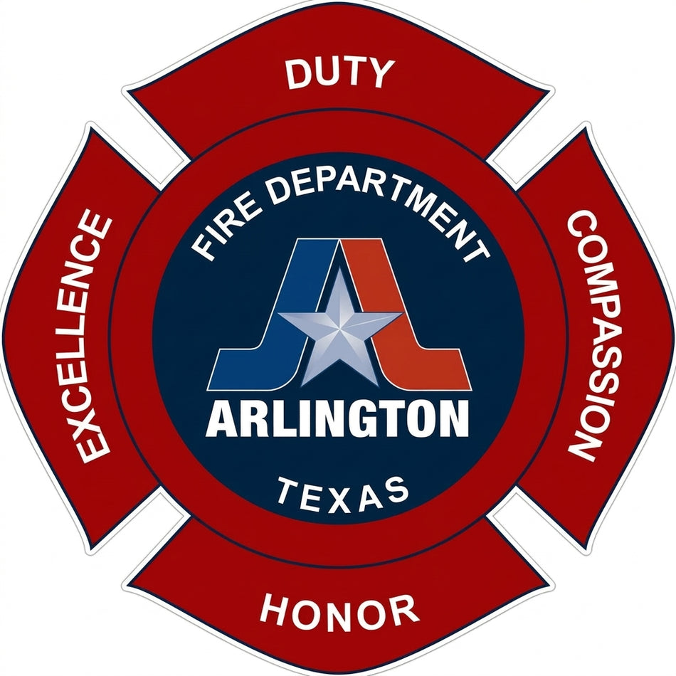 Fire Department Arlington Texas Window/Helmet Decal or MAGNET
