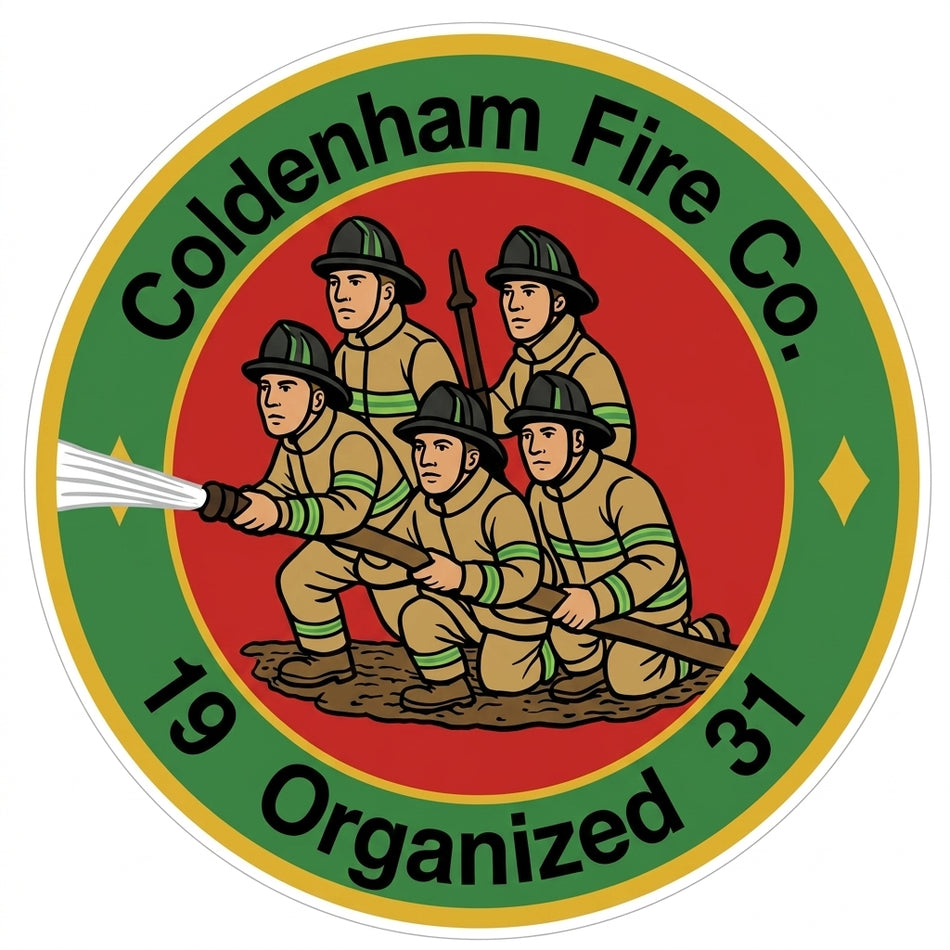 Coldenham Fire Company Nozzlemen Window/Helmet Decal or MAGNET