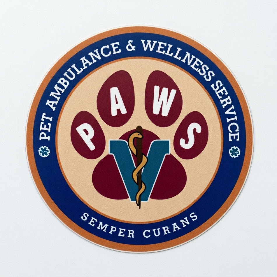 Pet Ambulance and Wellness Window/Helmet Decal or MAGNET