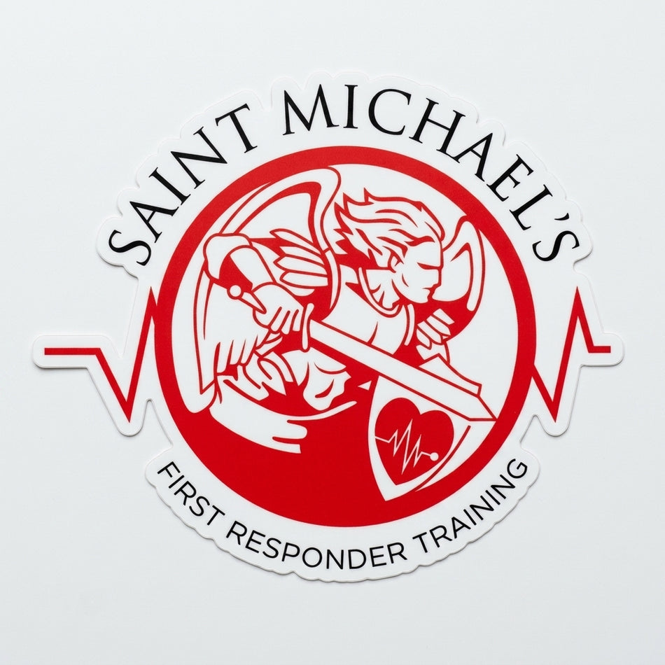 Saint Michaels First Responder Training Window or Helmet Decal (sqd.1)