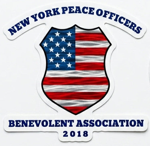 New York Peach Officer Window/Helmet Decal or MAGNET