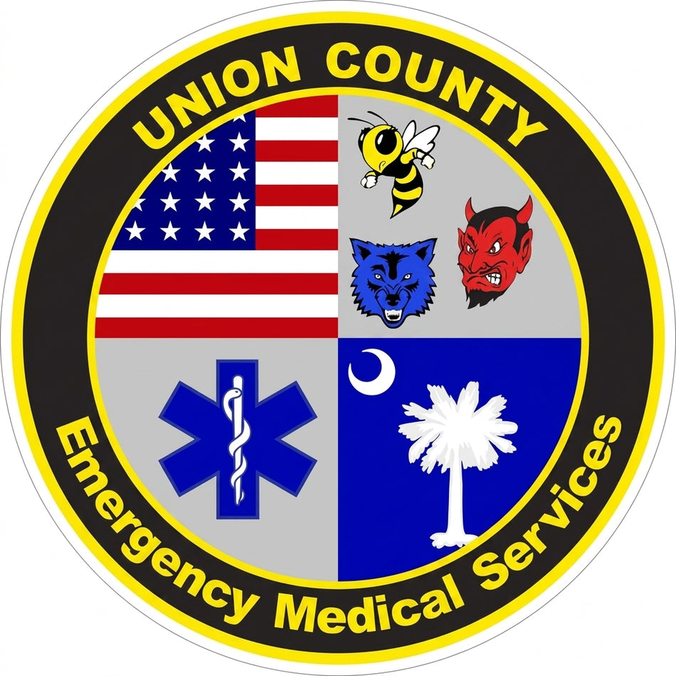 Union County EMS Customer window/Hardhat Decal