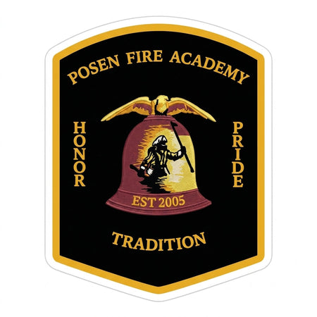 Posen Fire Academy Customer Decal or Magnet economy non-reflective decal
